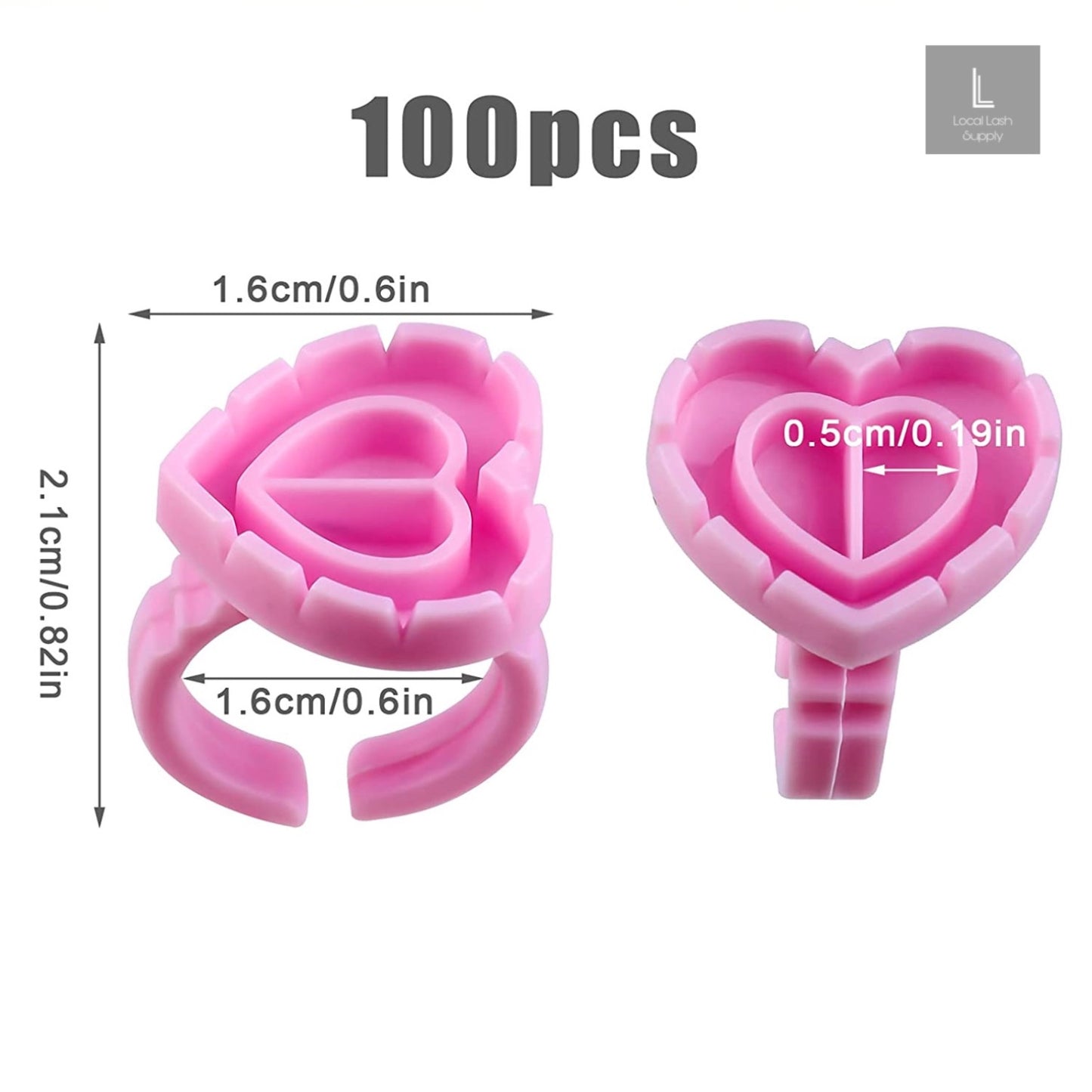 Blooming Heart Glue Rings