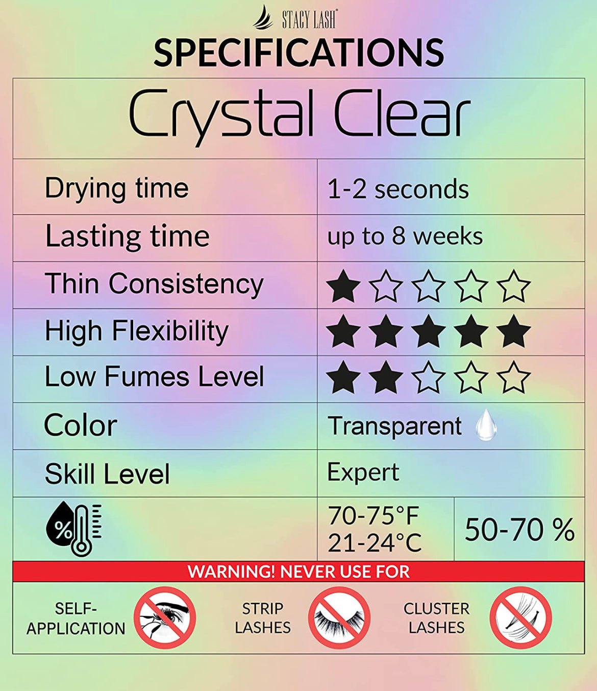 Stacy Lash Crystal Clear Eyelash Extension Glue