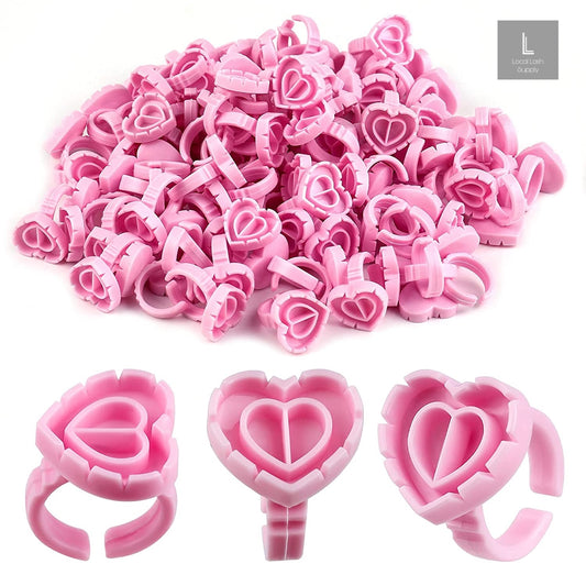 Blooming Heart Glue Rings