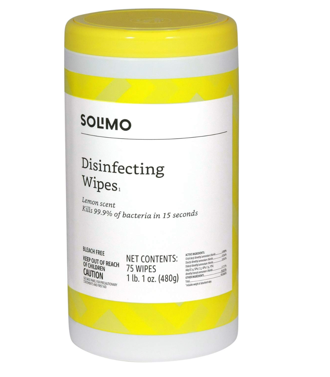 Disinfectant Wipes Lemon Scent-75ct